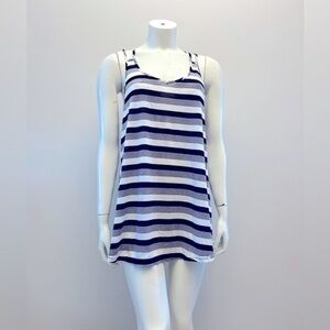 🛍️ 2/$12 
Brand new with tags WAREHOUSE ONE striped tunic tank top.Longer length